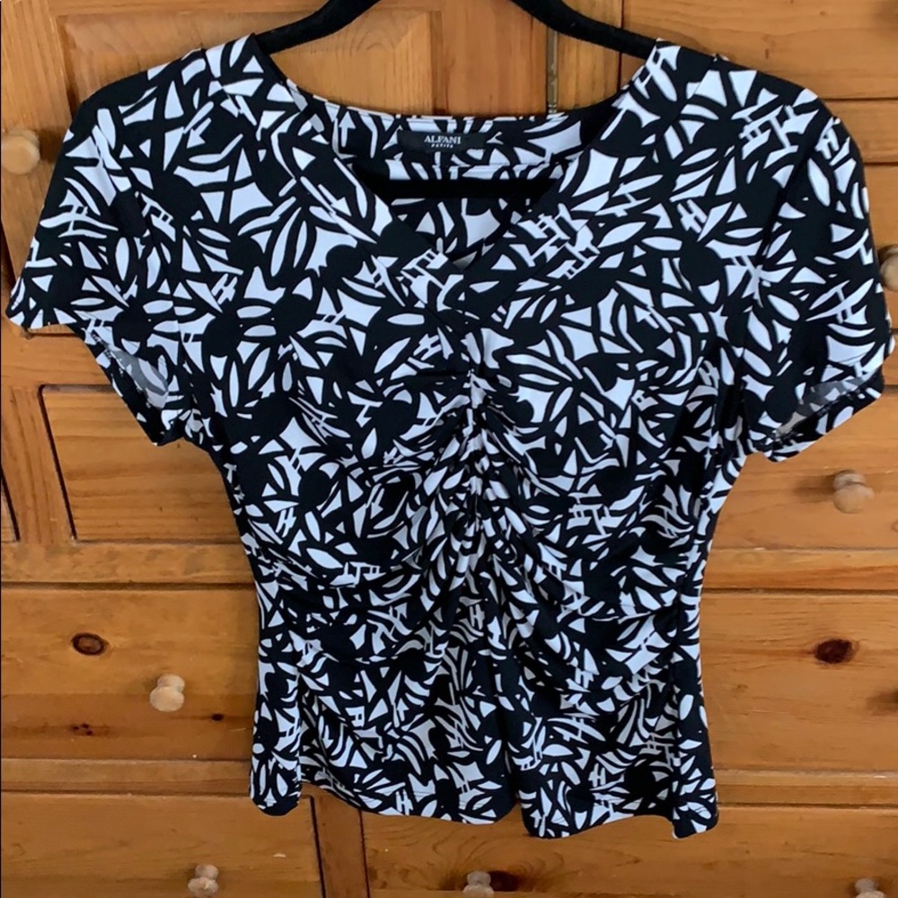 Alfani Petite SS Blouse Sz M